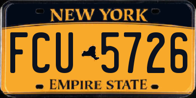 NY license plate FCU5726