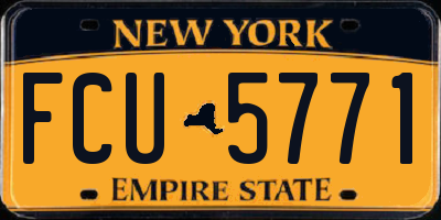 NY license plate FCU5771