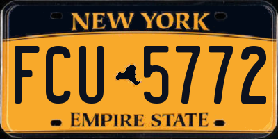 NY license plate FCU5772