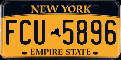 NY license plate FCU5896