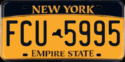 NY license plate FCU5995