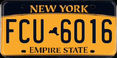 NY license plate FCU6016