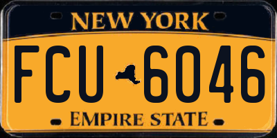NY license plate FCU6046