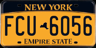 NY license plate FCU6056