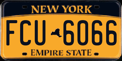 NY license plate FCU6066