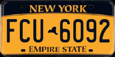 NY license plate FCU6092