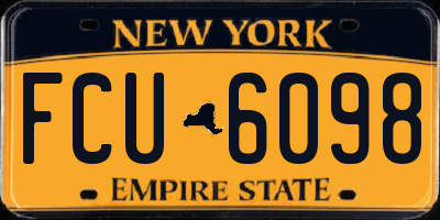 NY license plate FCU6098