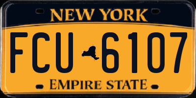 NY license plate FCU6107