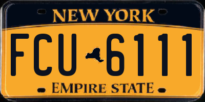 NY license plate FCU6111