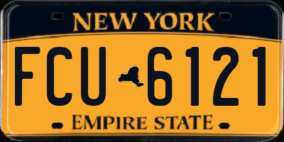 NY license plate FCU6121