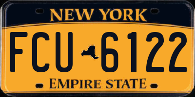 NY license plate FCU6122