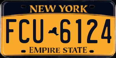 NY license plate FCU6124