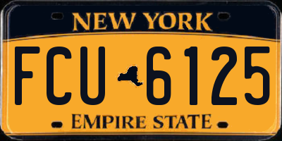 NY license plate FCU6125