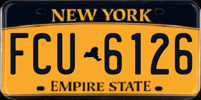 NY license plate FCU6126