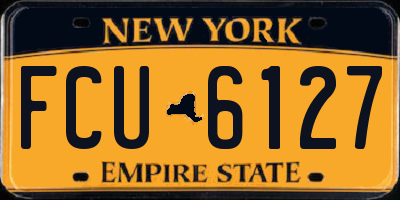 NY license plate FCU6127