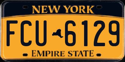 NY license plate FCU6129