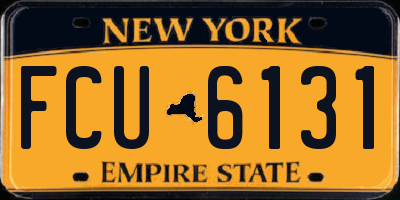 NY license plate FCU6131