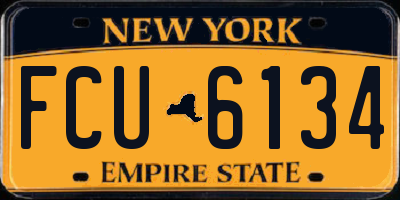 NY license plate FCU6134