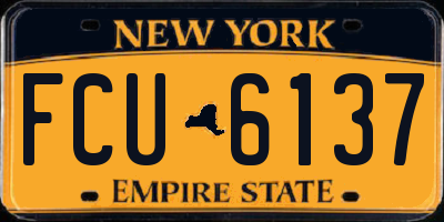 NY license plate FCU6137