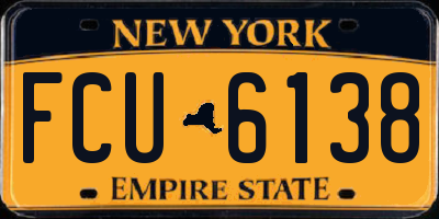 NY license plate FCU6138