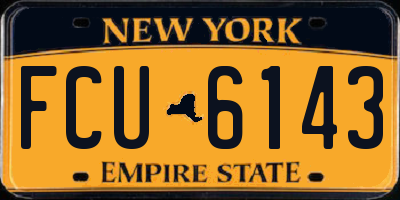 NY license plate FCU6143