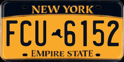 NY license plate FCU6152