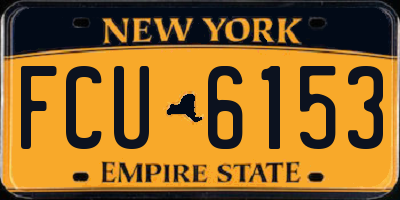 NY license plate FCU6153