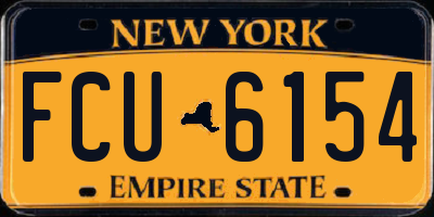 NY license plate FCU6154