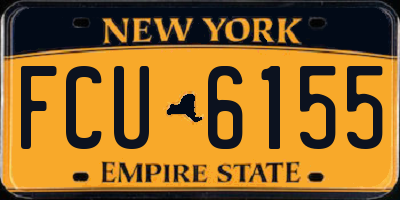 NY license plate FCU6155