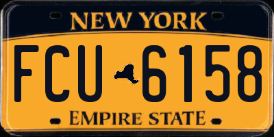 NY license plate FCU6158
