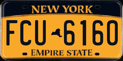 NY license plate FCU6160