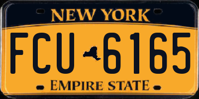 NY license plate FCU6165