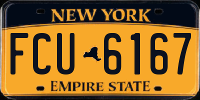 NY license plate FCU6167