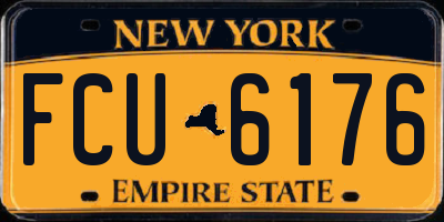 NY license plate FCU6176