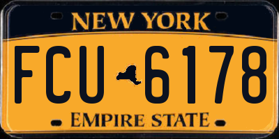 NY license plate FCU6178