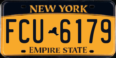 NY license plate FCU6179