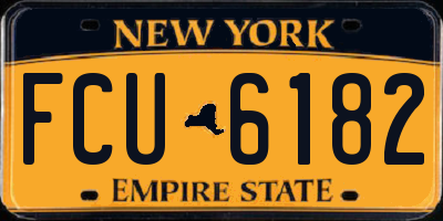 NY license plate FCU6182