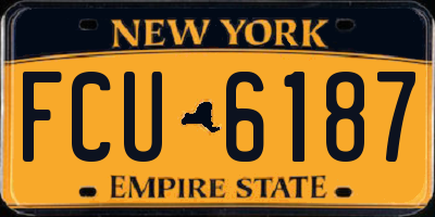 NY license plate FCU6187