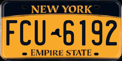 NY license plate FCU6192