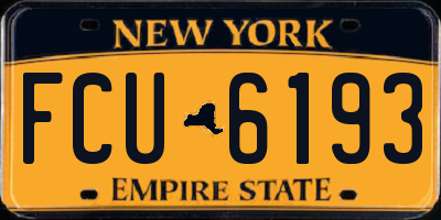 NY license plate FCU6193