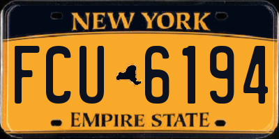 NY license plate FCU6194