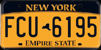 NY license plate FCU6195