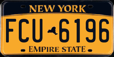 NY license plate FCU6196
