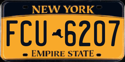NY license plate FCU6207