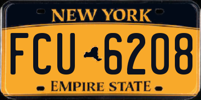 NY license plate FCU6208