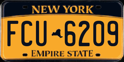 NY license plate FCU6209
