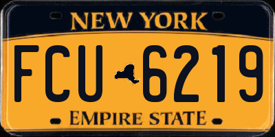 NY license plate FCU6219