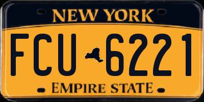 NY license plate FCU6221