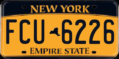 NY license plate FCU6226