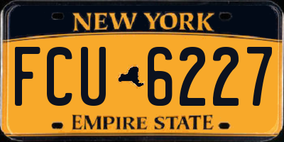 NY license plate FCU6227